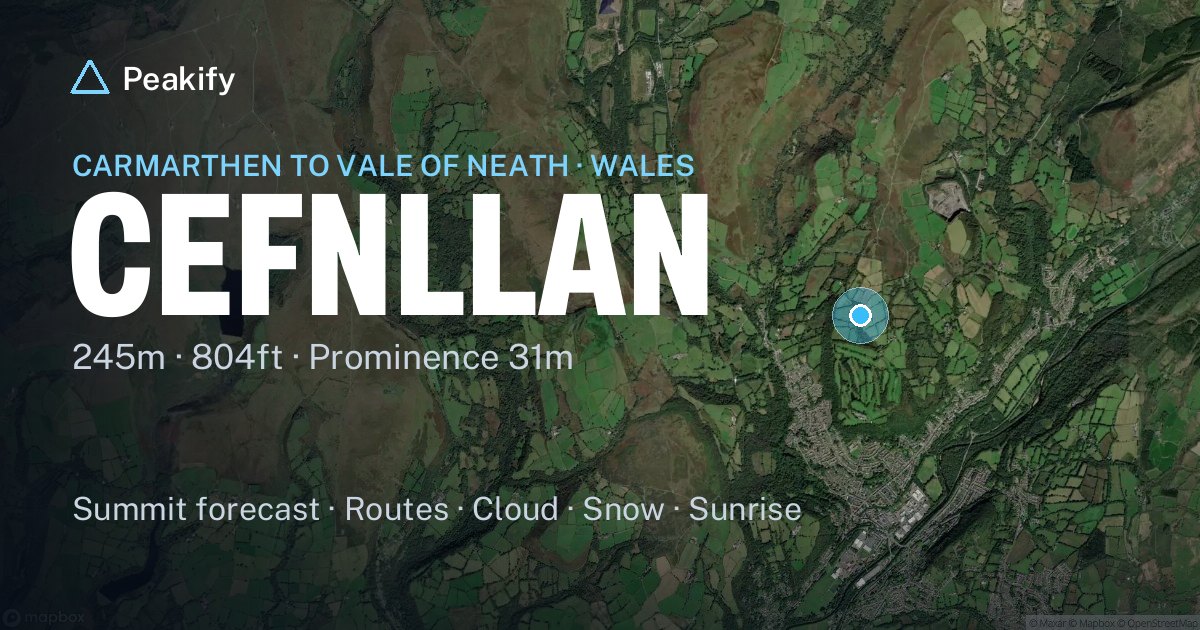 Cefnllan, Carmarthen to Vale of Neath | Peakify.ai