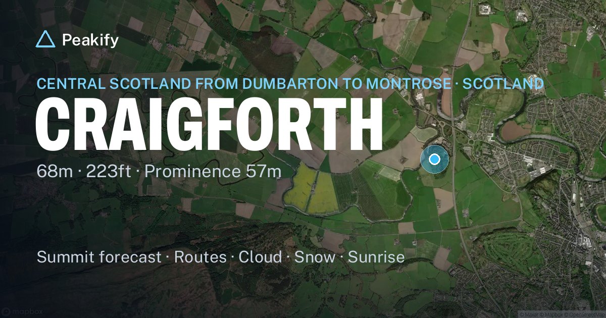 Craigforth, Central Scotland from Dumbarton to Montrose | Peakify.ai