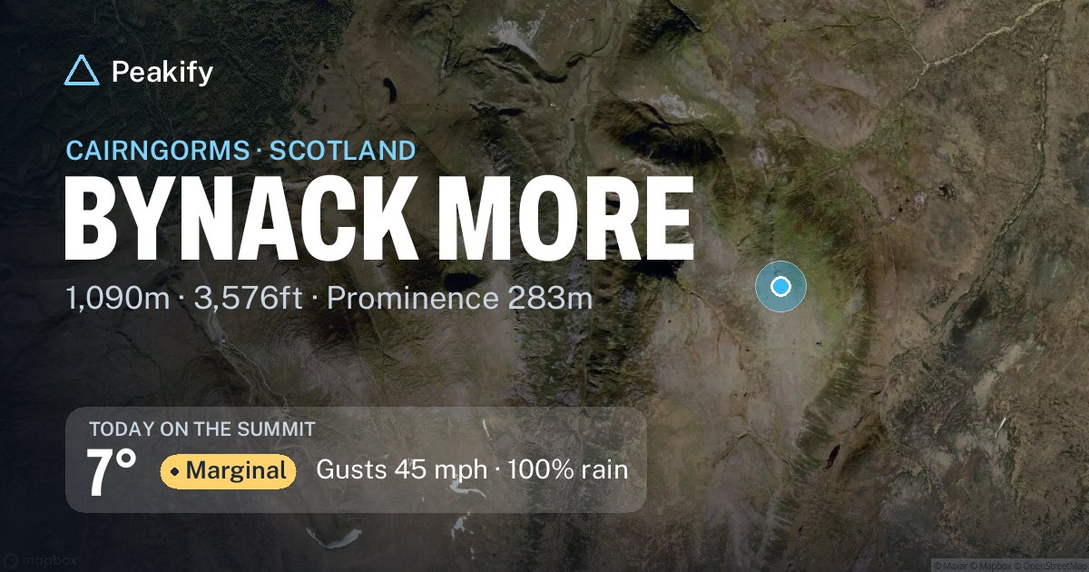 Bynack More routes & mountain weather forecast | Peakify.ai