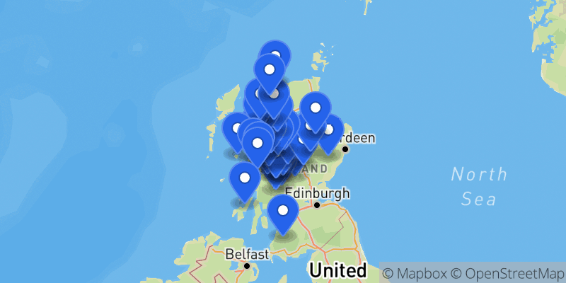 Map of the Corbetts summits