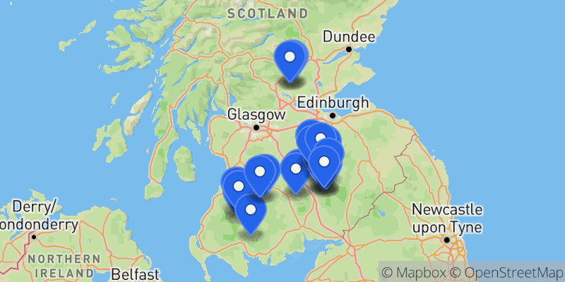 Map of the Donald Tops summits