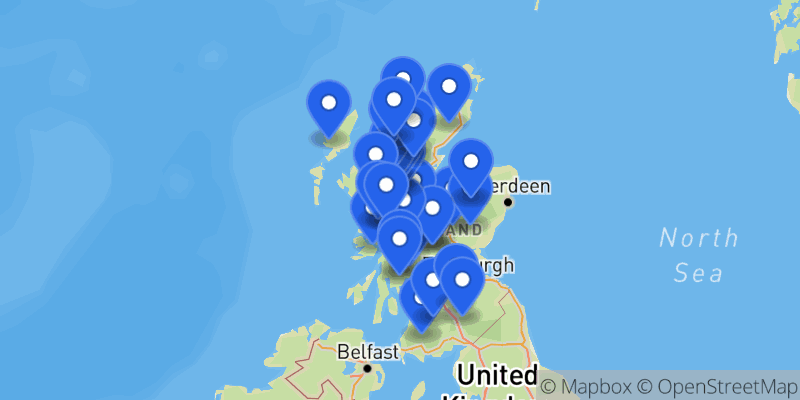 Map of the Grahams summits