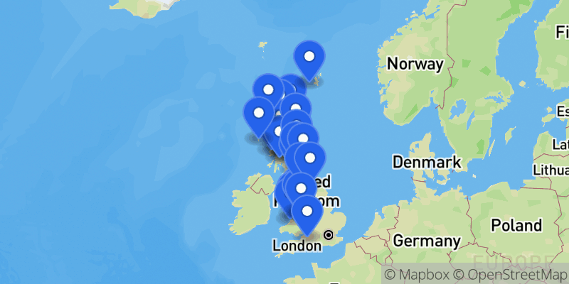 Map of the Marilyns summits