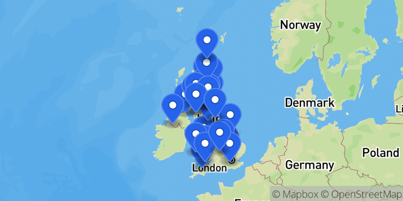 Map of the County Tops summits