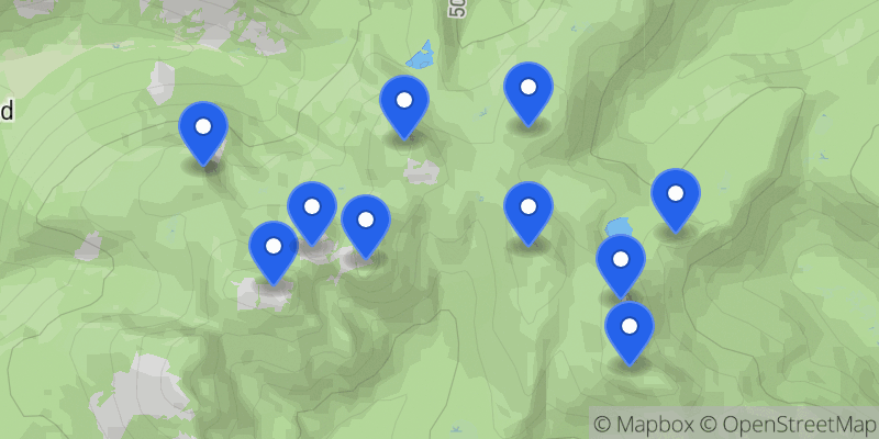 Map of the 10 Peaks (England – Lake District) summits