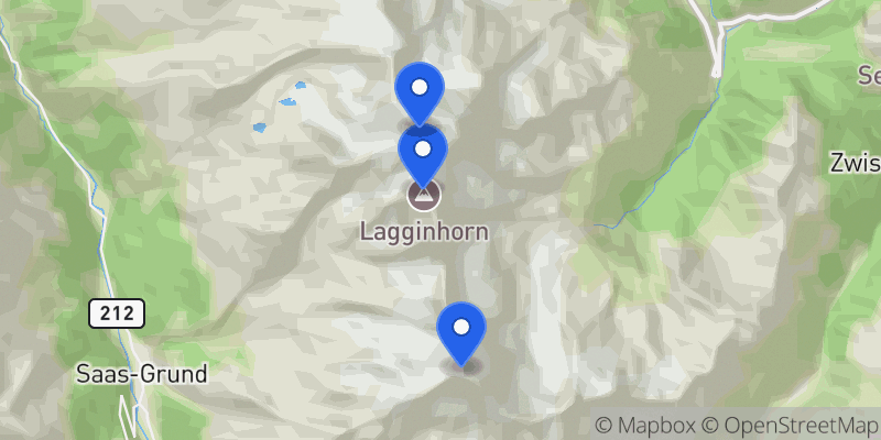 Map of the Weissmies Group summits